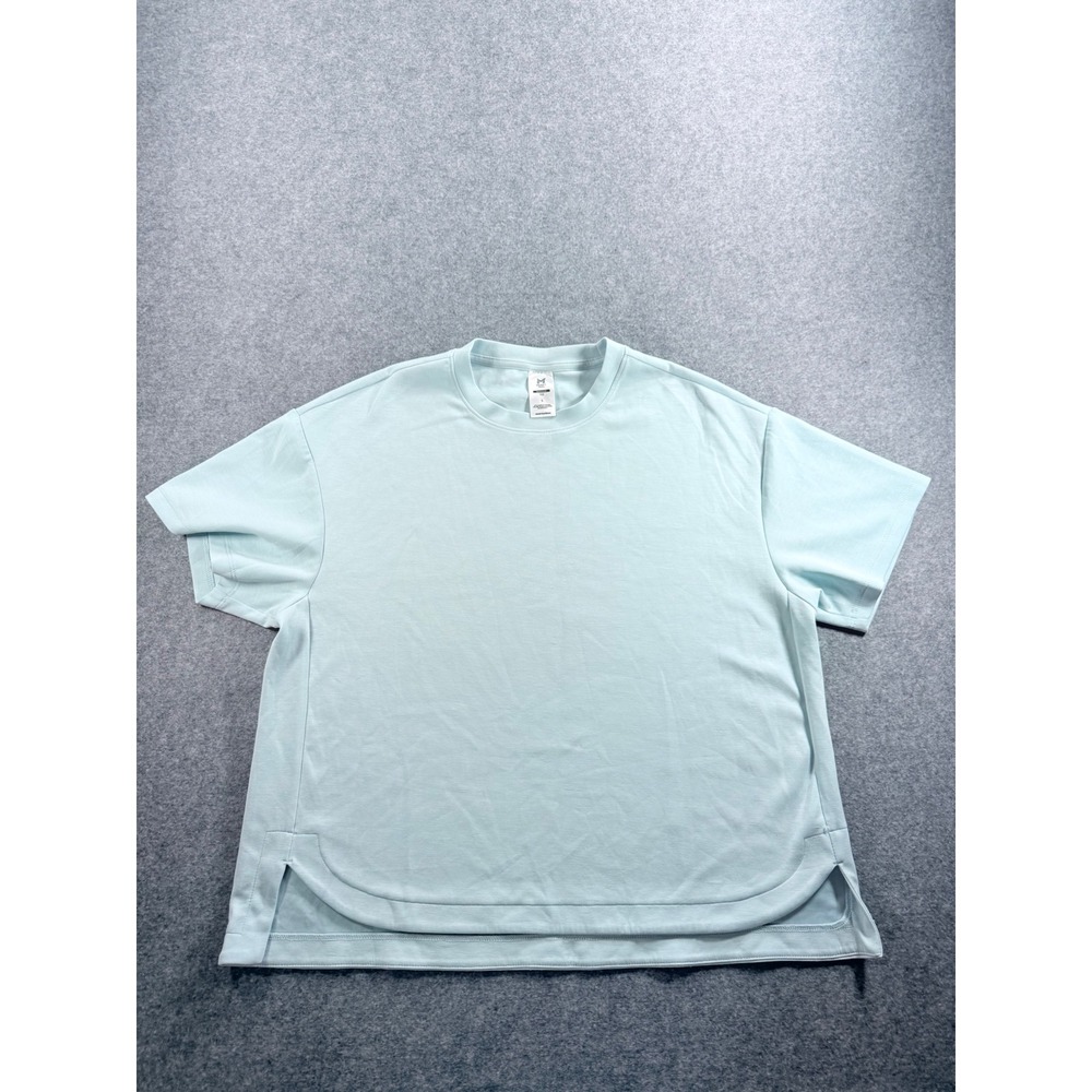 Member's Mark Sandwash Tee Light Blue Short Sleeve Modal Blend Top Large